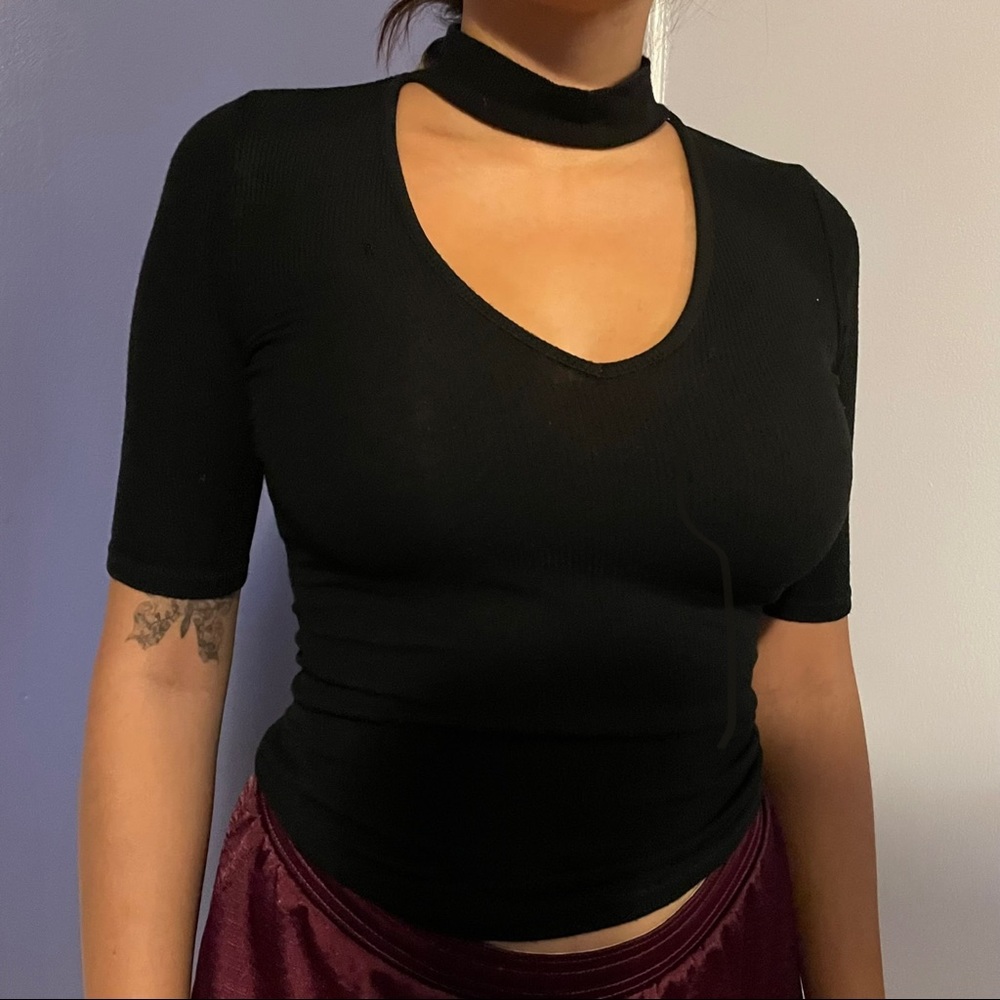 Night out half-sleeve black shirt